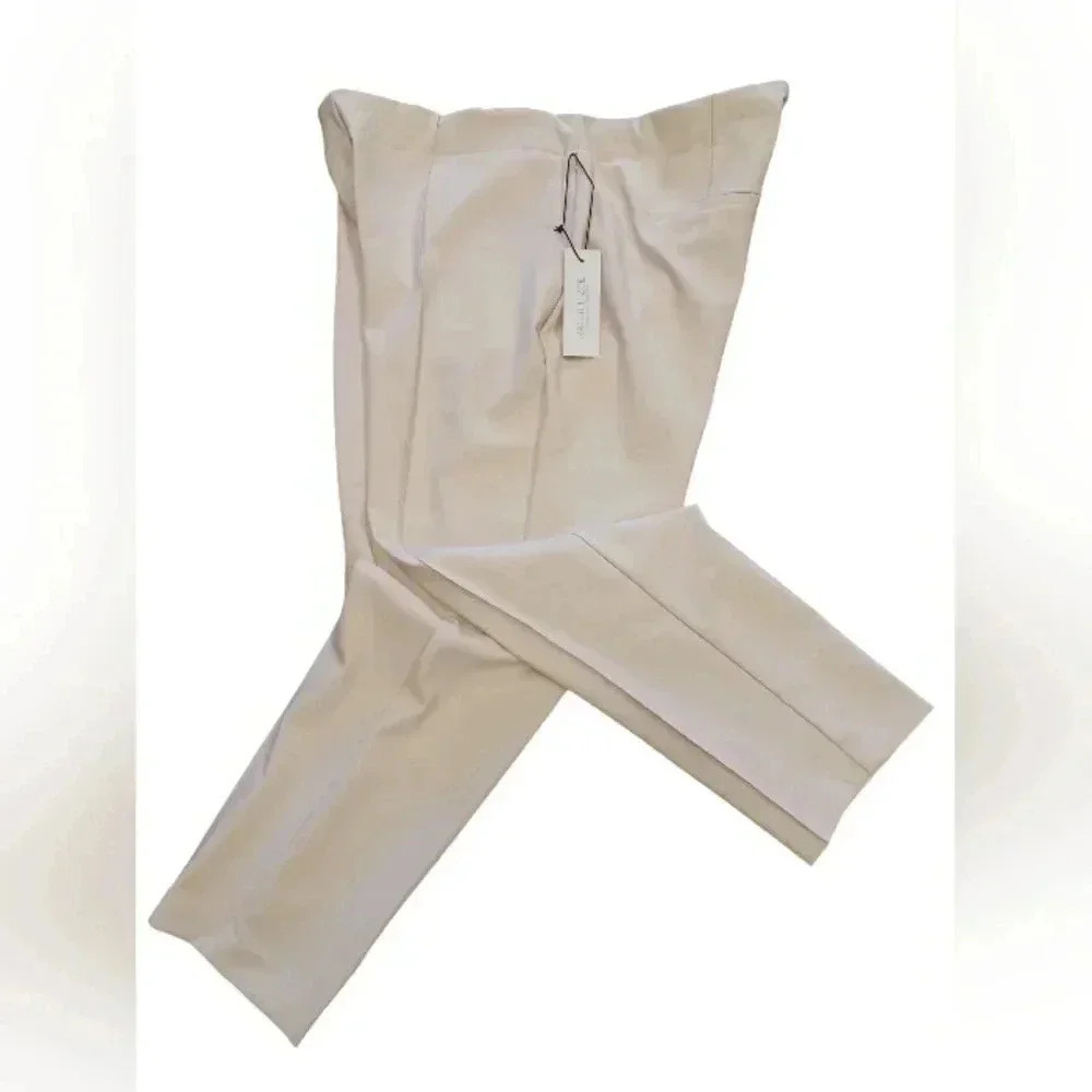 Rachel Zoe NWT Four Way Stretch Skinny Leg Slip On White Trousers Size 6